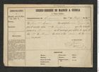Nachlass Franz Steindachner, Fahrschein von der Coches-Correos de Madrid a Cuenca ("Postkutschenlinie von Madrid nach Cuenca") an Franz Steindachner (17.05.1865), Inv.Nr. 83.01, Seite 1